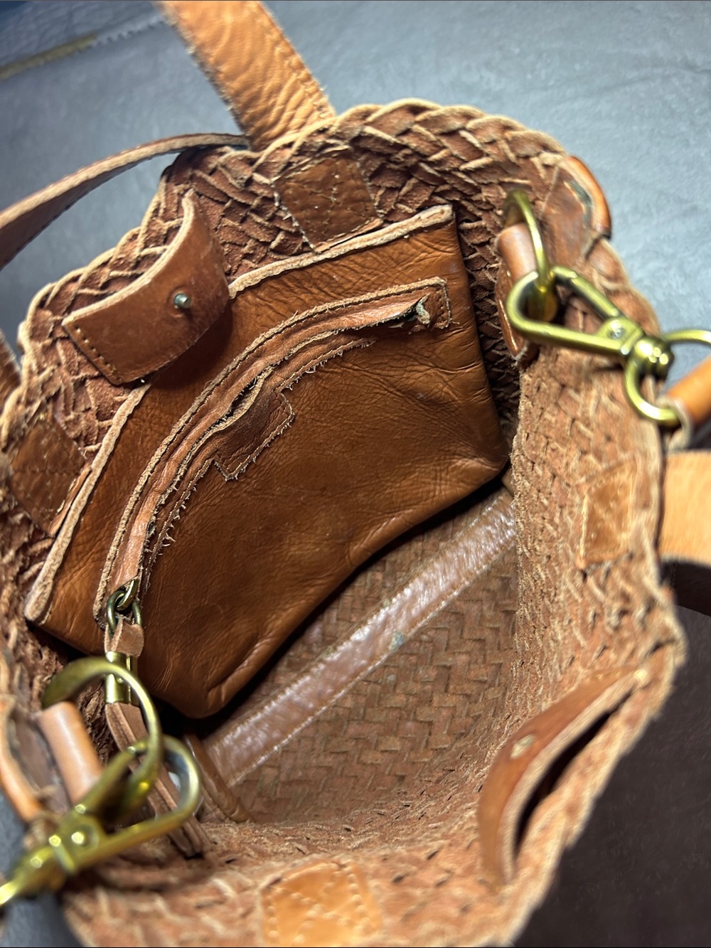 Madewell Woven Leather Crossbody Bag - Brown - Picture 11 of 16